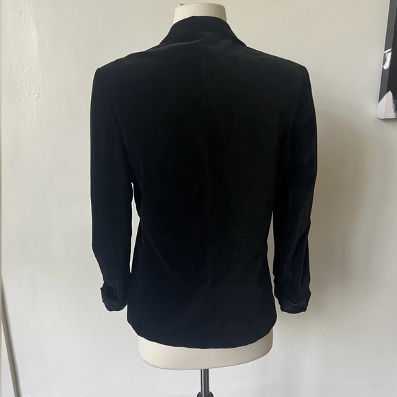 Vintage Black Velvet Blazer with Pockets 1970’s Boyfriend Blazer 70’s Jacket - Picture 7 of 10